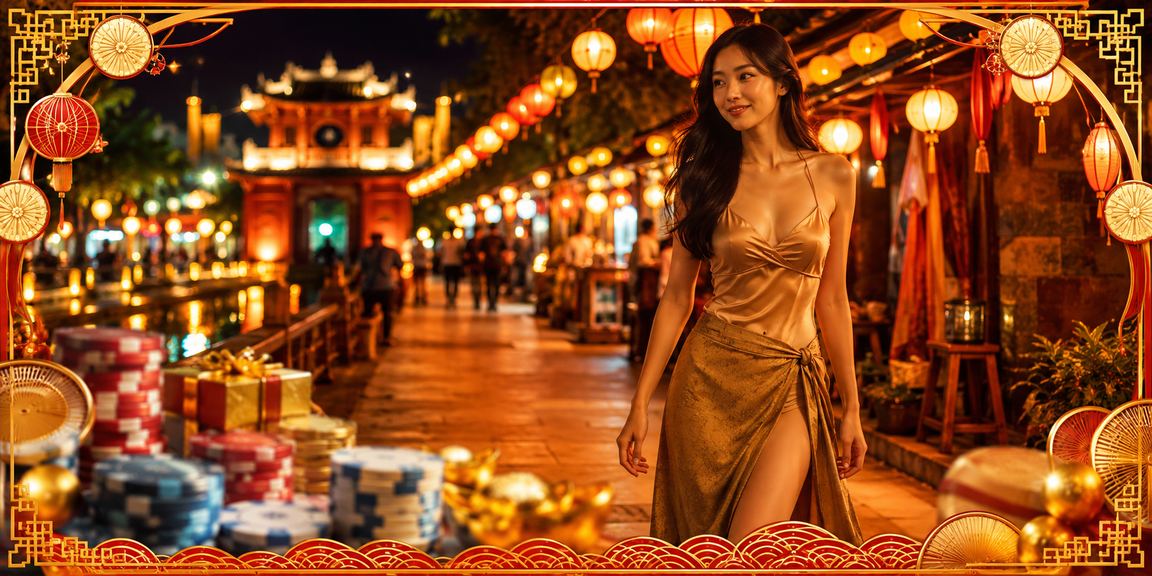 Khung cảnh casino đêm tại Hà Nội với nhiều người chơi